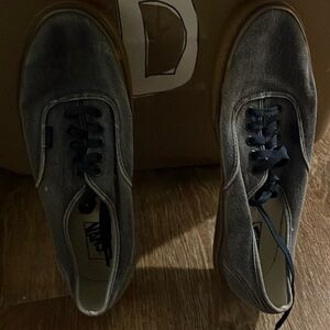 Men's VANS size 12 faded blue gene with gold bottoms used